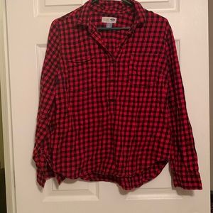 Old navy plaid 1/4 button down